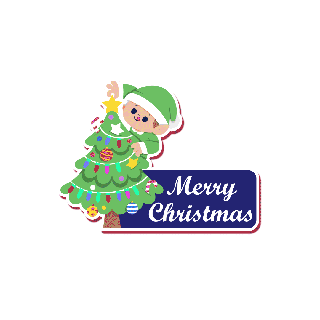 Merry Christmas Party Sticker by MAD OVER PRINT