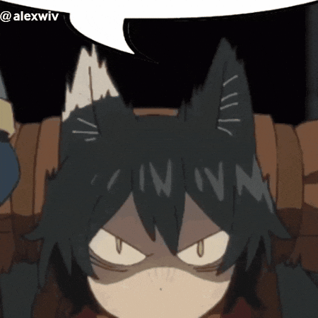 Cat Girl Speech Bubble GIF