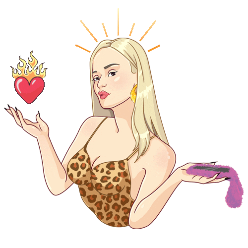 Heart Leopard Sticker