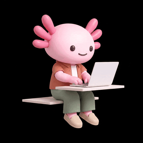 Pink Axolotl GIF by Hello Axel
