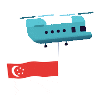 Flying Singapore Flag Sticker by CraveFX for iOS & Android ...