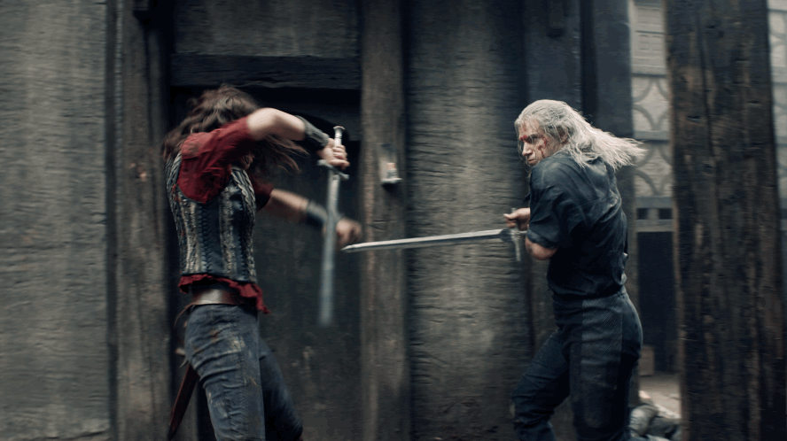 The Witcher Fight Gif
