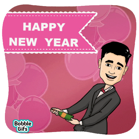 New Year Party GIF by Bobble
