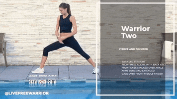 livefreewarrior yoga yoga basics warrior two GIF