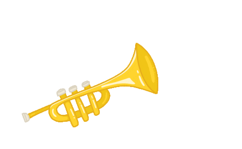 celebrate trumpet player Sticker by Ana Curbelo