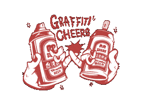 Cheers Graffiti Sticker