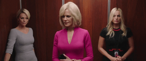 Charlize Theron, Nicole Kidman e Margot Robbie em cena do filme Escândalo (2019)