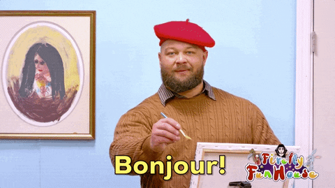Giphy - French Hello GIF by WWE