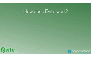 Evite Faq GIF by Coupon Cause