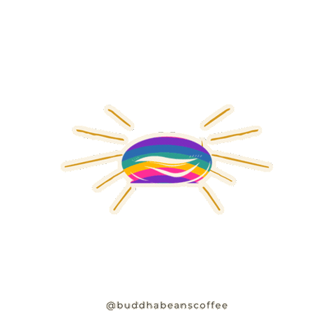 Rainbow Coffee Sticker by buddhabeanscoffee