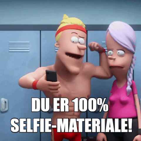 Fitness Selfie GIF by Nordisk Film - Vi elsker film