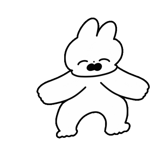 Fun Rabbit Sticker by happy mechan