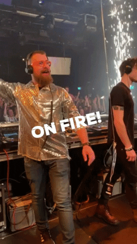 On Fire Party GIF by Silent Disco Austria