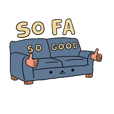 So Far Thumbs Up Sticker by Sherchle