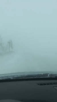 'Where'd the Road Go?': Driver Faces Horrendous Conditions in Blizzard
