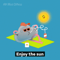 Sun Sunbathing GIF by Met Office weather