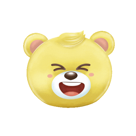 Laugh Bear Sticker by Promina Indofood