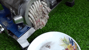 ExperimenMeatGrinder colorful meat underground experiment GIF