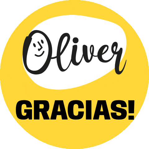 Happy Gracias Sticker by Planet Oliver