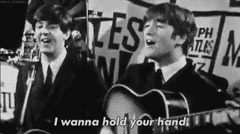 Image result for i wanna hold your hand gif