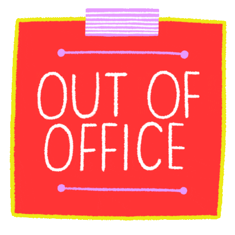 Out Of Office Holiday Sticker by Anke Weckmann