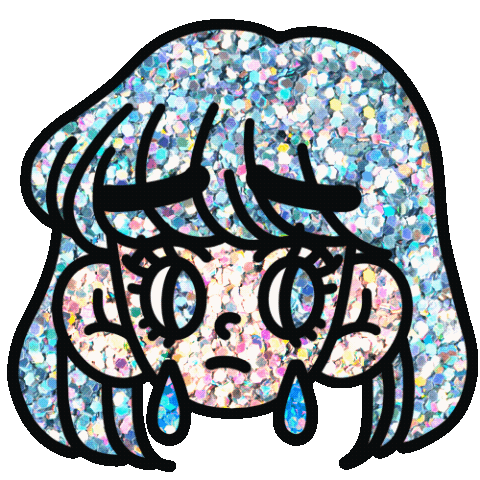 Sad Girl Sticker Sticker by Oh Caroool