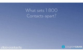 1 800 Contacts Faq GIF by Coupon Cause