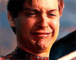 spider man crying GIF