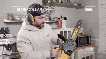 Blue Collar Chainsaw GIF by The Protein Chef