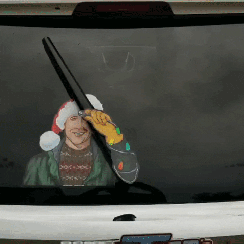 Christmas Waving GIF by WiperTags Wiper Covers