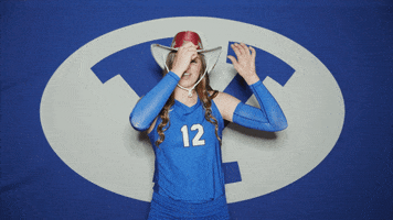 Wink Volleyball GIF by BYU Cougars