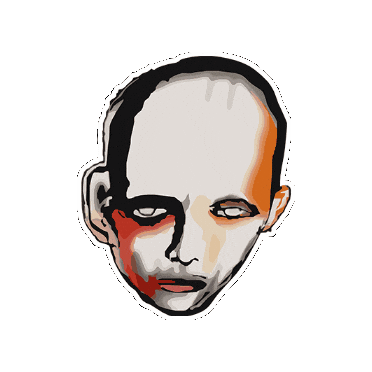 Marilyn Manson Sticker by Blvvsh Studio