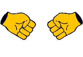 Teamwork Knuckles Sticker by American Military University