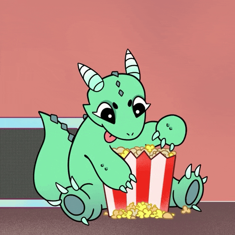 Animation Popcorn GIF by GIPHY Studios 2023