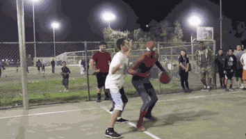 Basketball Spiderman GIF