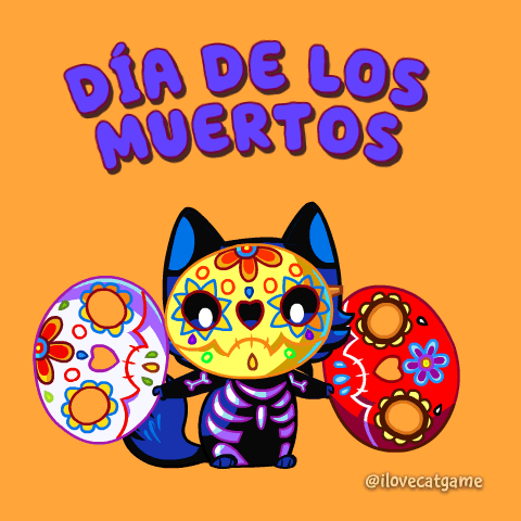 Day Of The Dead Cat GIF by Mino Games