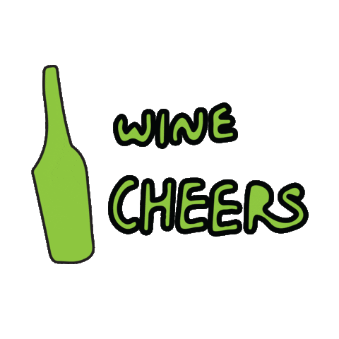 Cheers Wine Sticker by mychillkitchenette
