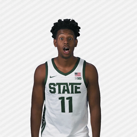 Oh My God Wow GIF by Michigan State Athletics