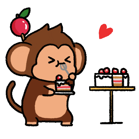 Hungry Cake Sticker by Chimpers