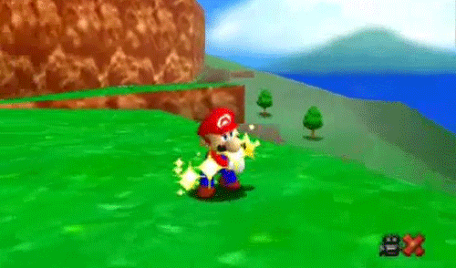videogame antigo Mario 64 gif