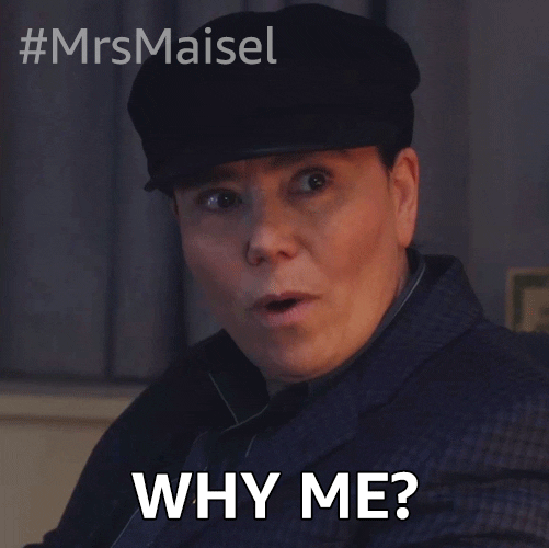 Shocked Why Me GIF by The Marvelous Mrs. Maisel