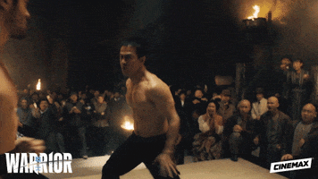cinemax fight flip warrior martial arts GIF