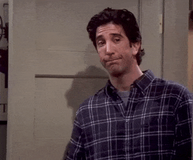 Quiet Ross Geller GIF by Friends - Find & Share on GIPHY