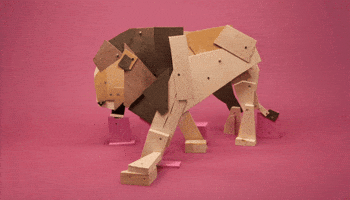 Walking Lion GIF by Rogier Wieland Studio