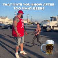 fight beer GIF by Gifs Lab
