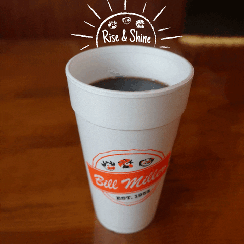 Rise And Shine Coffee GIF by Bill Miller Bar-B-Q