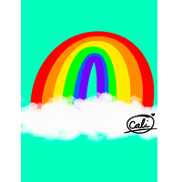 Rainbow Sticker by Cali Kisses