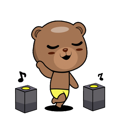 Dancing Bear Dance Sticker by hippypotter