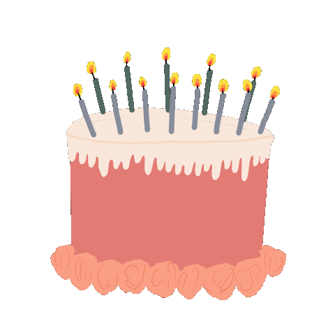 Birthday cake with candles and name gif