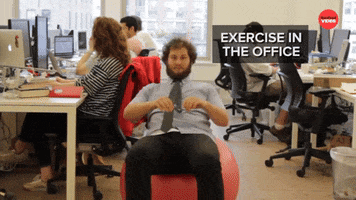 Workout Office GIF by BuzzFeed
